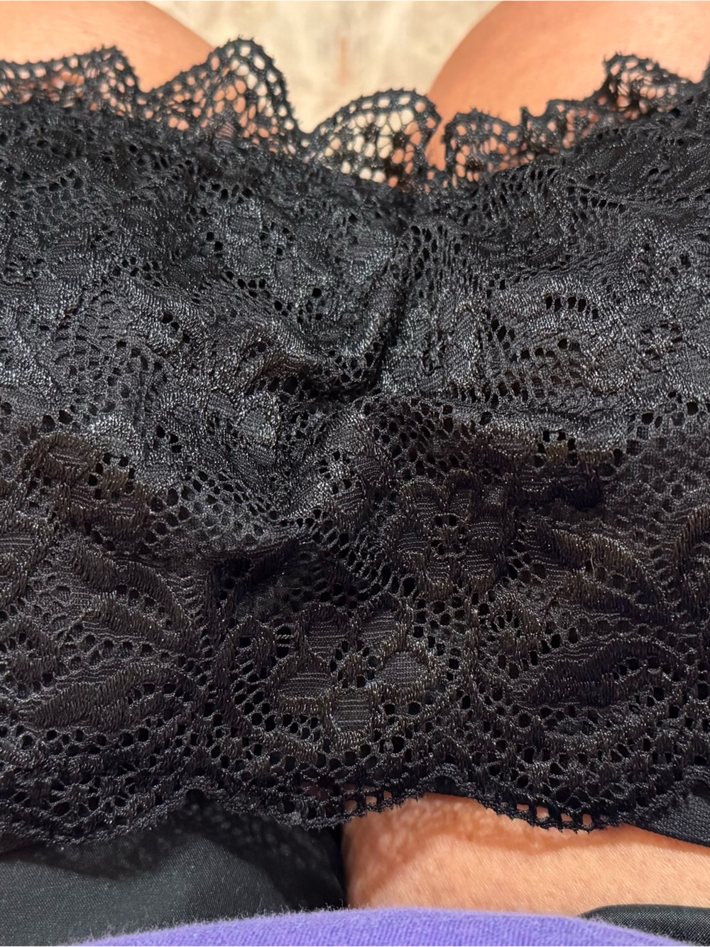 VENUS Black Lace Bandeau Bralette